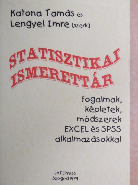 Csendes Tibor - Statisztikai ismerettár [antikvár]