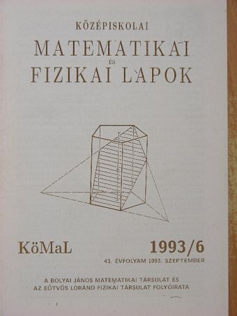 Bogdán Zoltán - Középiskolai matematikai és fizikai lapok 1993. szeptember [antikvár]