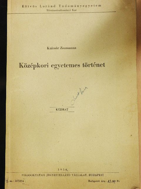 Kulcsár Zsuzsanna - Középkori egyetemes történet [antikvár]