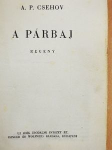 Csehov - A párbaj [antikvár]