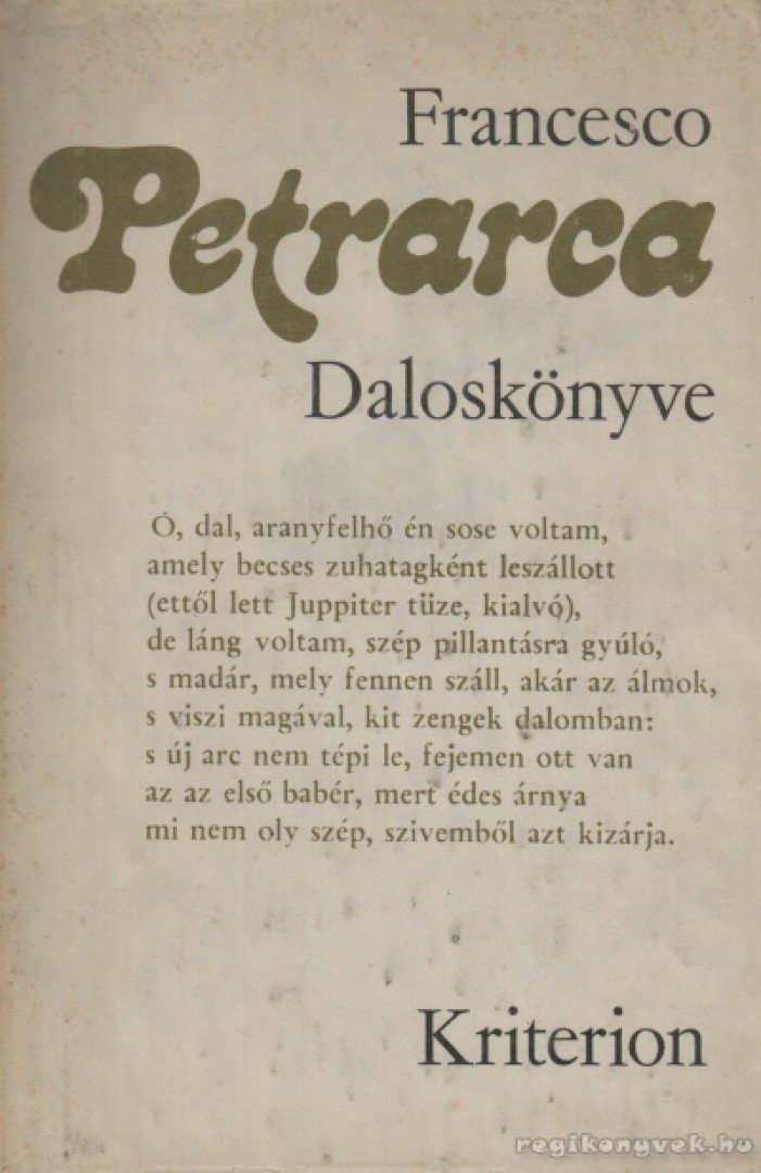 Petrarca, Francesco - Francesco Petrarca daloskönyve [antikvár]