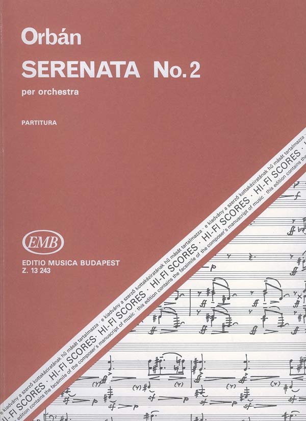 ORBÁN GYÖRGY - SERENATA NO.2 PER ORCHESTRA, PARTITURA