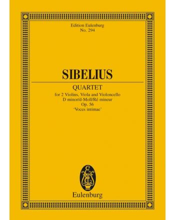 SIBELIUS - QUARTET FOR 2 VIOLINS, VIOLA AND VIOLONCELLO d MINOR OP.56 'VOCES INTIMAE'