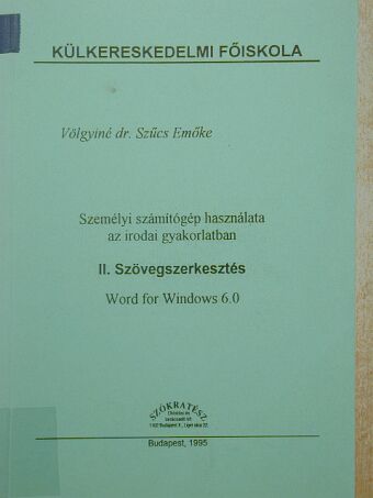 Völgyiné dr. Szűcs Emőke - Szövegszerkesztés [antikvár]