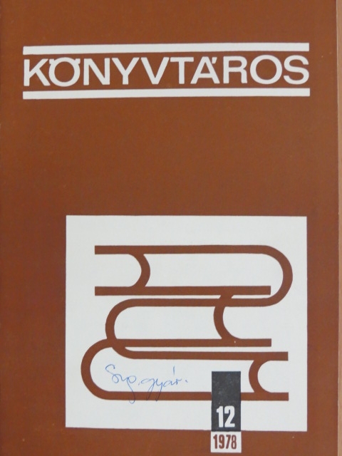 Babiczky Béla - Könyvtáros 1978. december [antikvár]