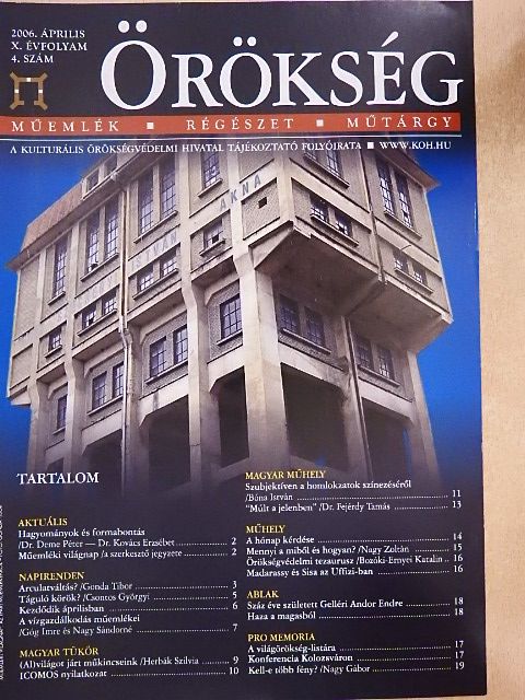 Bóna István - Örökség 2006. április [antikvár]