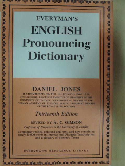 Daniel Jones - Everyman's English Pronouncing Dictionary [antikvár]