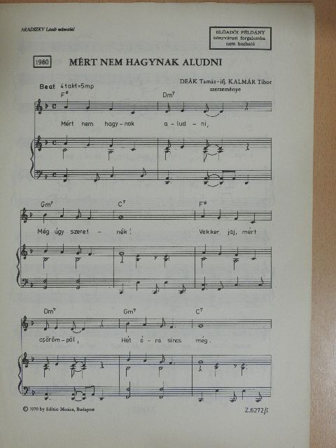 Deák Tamás - Mért nem hagynak aludni [antikvár]