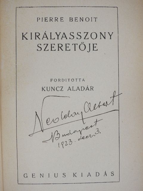 Pierre Benoit - Királyasszony szeretője [antikvár]