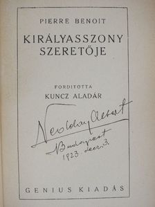 Pierre Benoit - Királyasszony szeretője [antikvár]