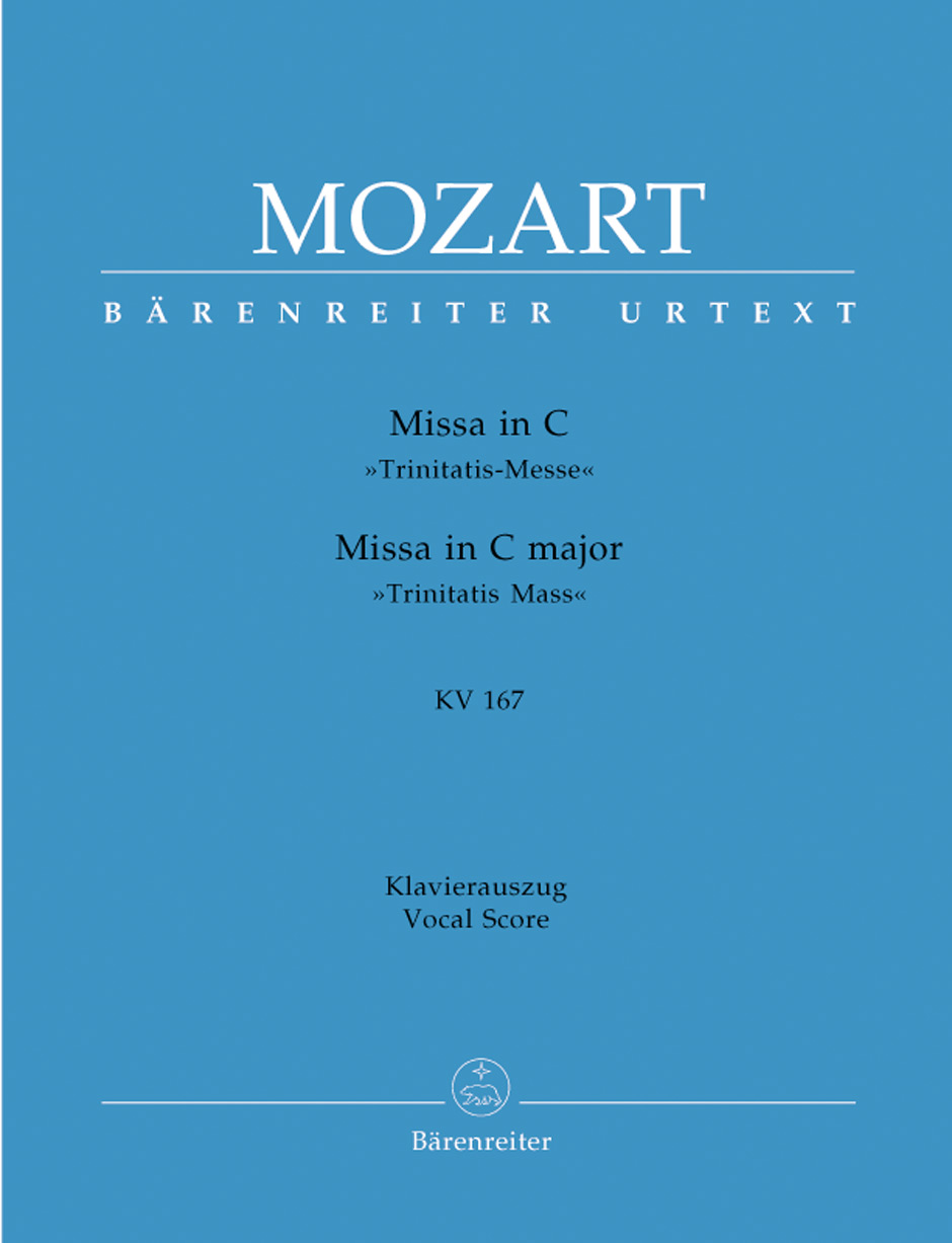 MOZART, W,A, - MISSA IN C "TRINITATIS-MESSE" KV 167, KLAVIERAUSZUG