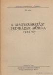 HONT FERENC - A magyarországi színházak műsora 1966-67 [antikvár]
