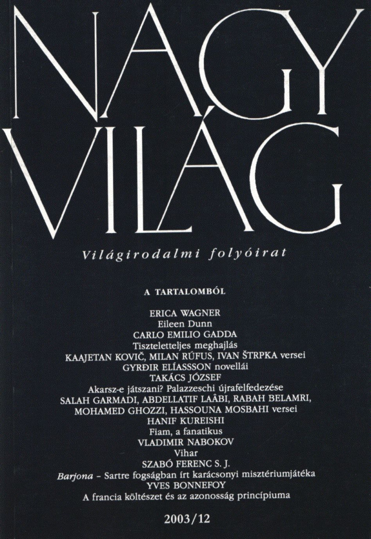 Fázsy Anikó (főszerk.) - Nagyvilág 2003/12 [antikvár]