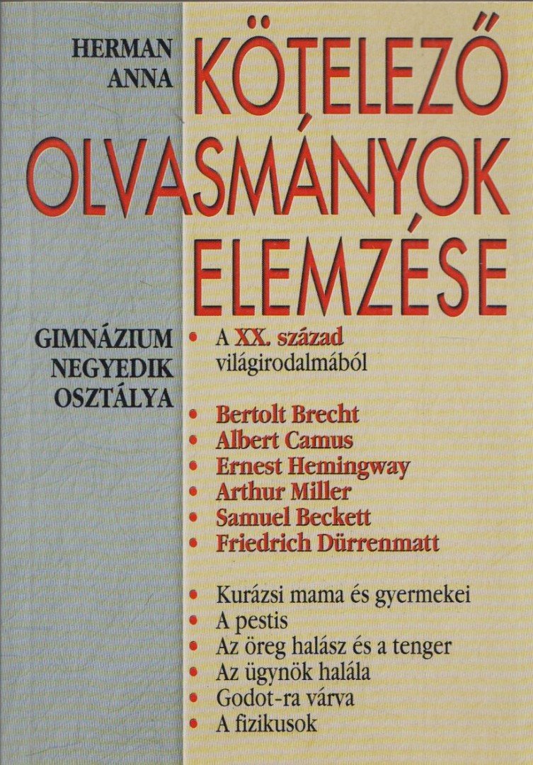 Herman Anna - Kötelező olvasmányok elemzése 8. [antikvár]