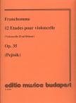 FRANCHOMME - 12 ETUDES POUR VIOLONCELLE OP.35 (VIOLONCELLO II AD LIBITUM) (PEJTSIK)