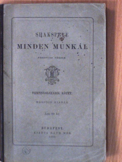 Shakespeare - Shakspere szinművei XVIII. [antikvár]