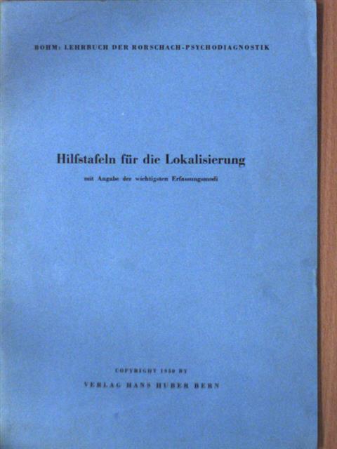 Hilfstafeln für die Lokalisierung mit Angabe der wichtigsten Erfassungsmodi [antikvár]