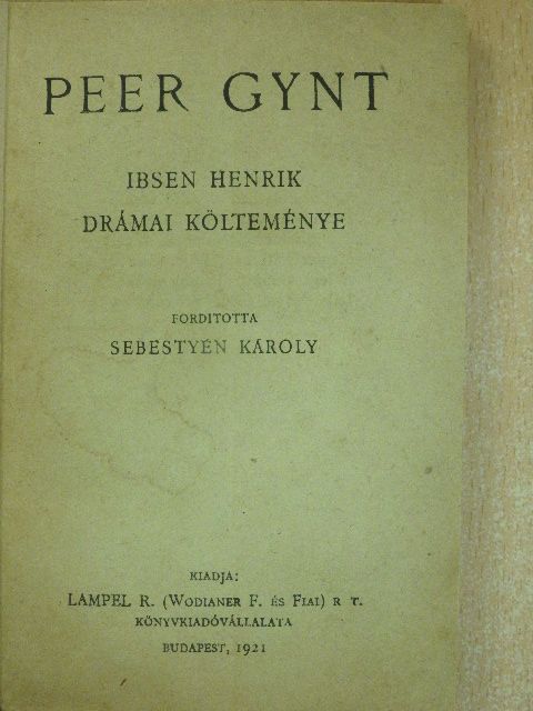 Ibsen Henrik - Peer Gynt [antikvár]