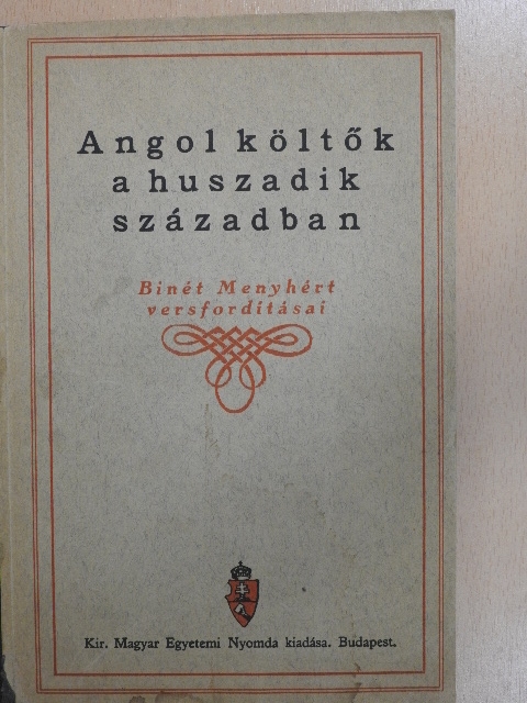 Edmund Blunden - Angol költők a huszadik században [antikvár]