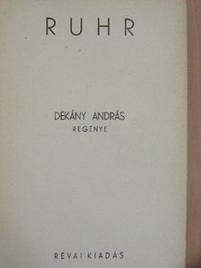 Dékány András - Ruhr [antikvár]