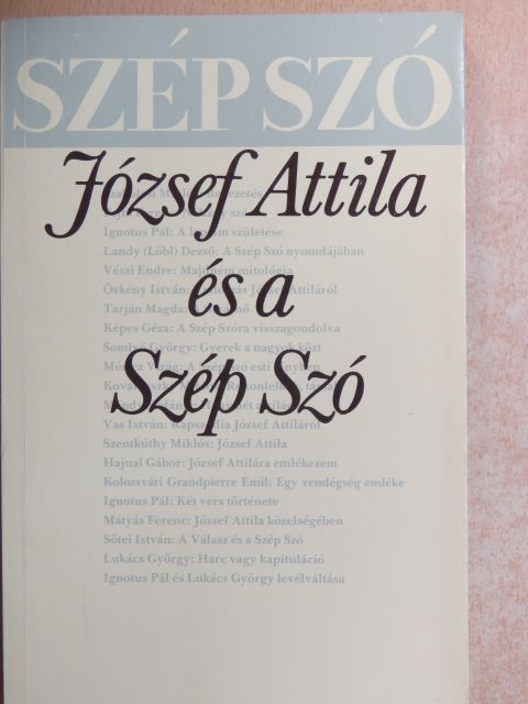 Fejtő Ferenc - József Attila és a Szép Szó [antikvár]