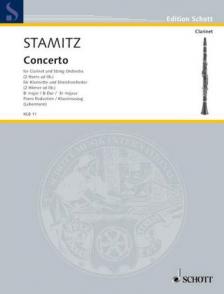 STAMITZ - CONCERTO FOR CLARINET AN STRING ORCHESTRA (2 HORNS AD LIB.) B-DUR KLAVIERAUSZUG (LEBERMANN)
