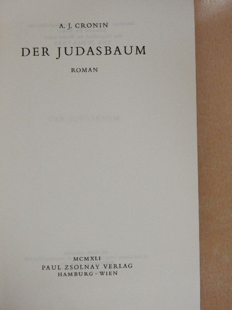 A. J. Cronin - Der Judasbaum [antikvár]