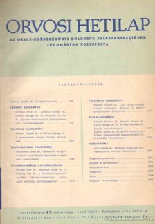 TRENCSÉNI TIBOR - Orvosi Hetilap 1965/106. évf. I-II. [antikvár]