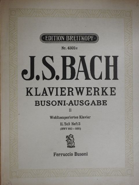 J. S. Bach - Klavierwerke II. - Das wohltemperierte Klavier II./3 [antikvár]