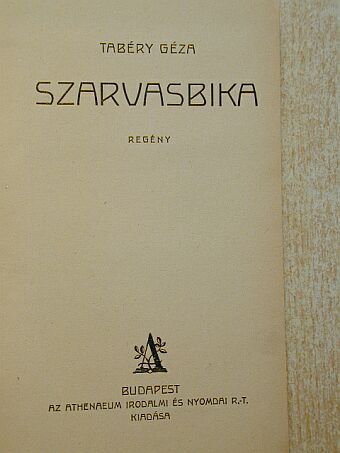 Tabéry Géza - Szarvasbika [antikvár]