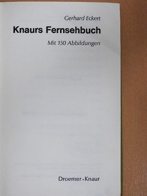 Gerhard Eckert - Knaurs Fernsehbuch [antikvár]