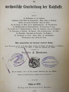 Die mechanische Bearbeitung der Rohstoffe (gótbetűs) [antikvár]
