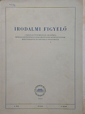 Karátson Endre - Irodalmi Figyelő 1955. június [antikvár]