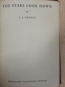 A. J. Cronin - The Stars Look Down [antikvár]