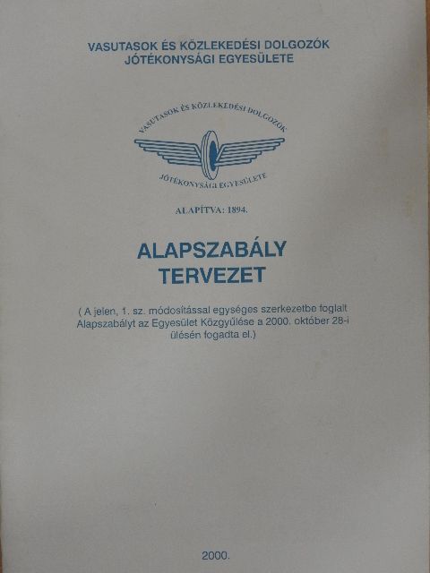 Alapszabály tervezet [antikvár]