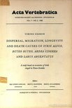 Viking Olsson - Dispersal, Migration, Longevity and Death Causes of Strix Aluco, Buteo Buteo, Ardea Cinerea and Larus Argentatus (A macskabagoly, az egerészölyv, a vörös gém és az ezüstsirály eloszlása, vándorlása, hosszú élete és halálozási okai) [antikvár]