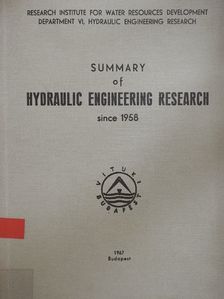 Summary of Hydraulic Engineering Research since 1958 [antikvár]