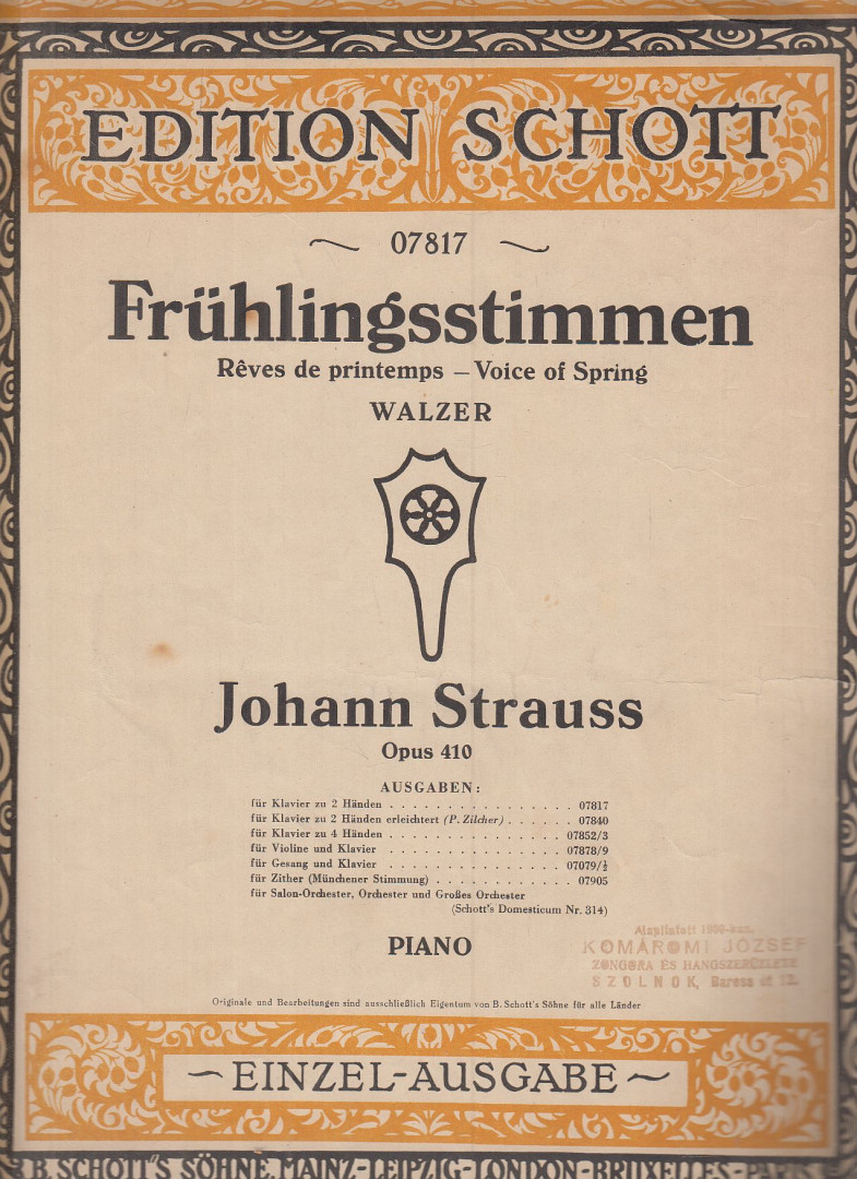 JOHANN STRAUSS - Frühlingsstimmen [antikvár]