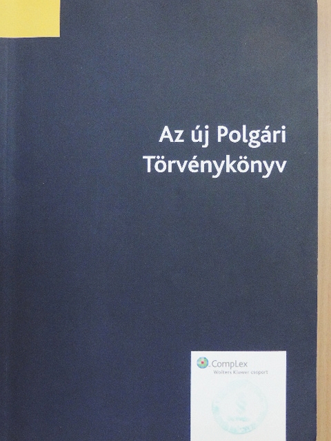 Az új Polgári Törvénykönyv [antikvár]