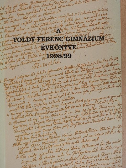 Bácskai Katalin - A Toldy Ferenc Gimnázium Évkönyve 1998/99. [antikvár]