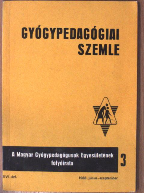 Harkai Anna - Gyógypedagógiai Szemle 1988. július-szeptember [antikvár]
