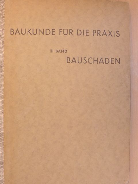 Bauschäden [antikvár]