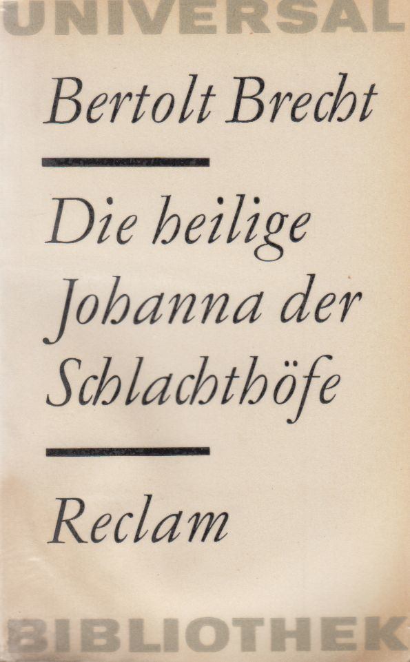 Brecht, Bertolt - Die heilige Johanna der Schlachthöfe [antikvár]