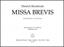 BUXTEHUDE - MISSA BREVIS FÜR FÜNF STIMMEN (WILLIBALD GURLITT)