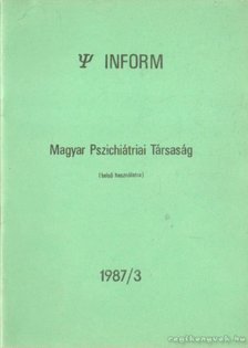 Dr. Kopp Mária - Magyar pszichiátriai társaság 1987/3 [antikvár]