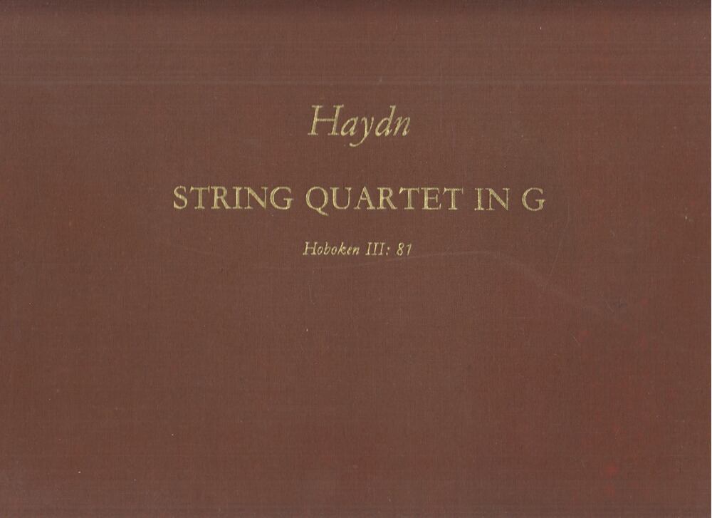 Joseph Haydn - String quartet in G (Reprint) [antikvár]