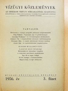 Babos Zoltán - Vízügyi Közlemények 1956/3. [antikvár]