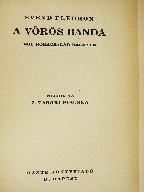 Svend Fleuron - A vörös banda [antikvár]