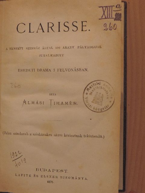 Almási Tihamér - Clarisse [antikvár]