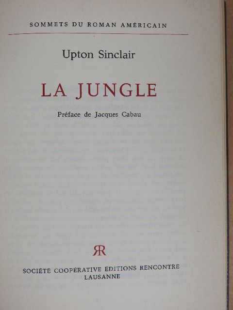 Upton Sinclair - La Jungle [antikvár]